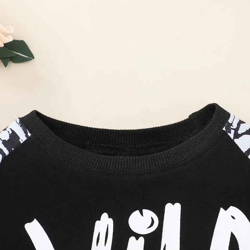 Boy's Black and White Wild Boy Outfit