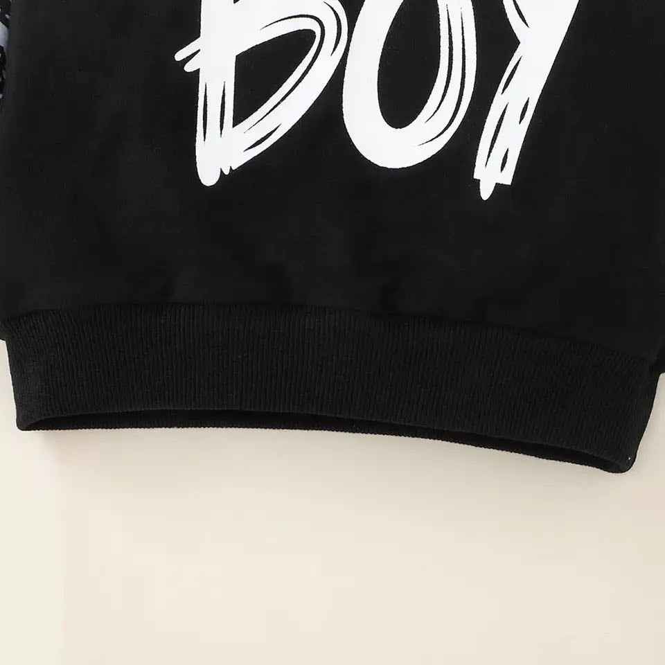 Boy's Black and White Wild Boy Outfit