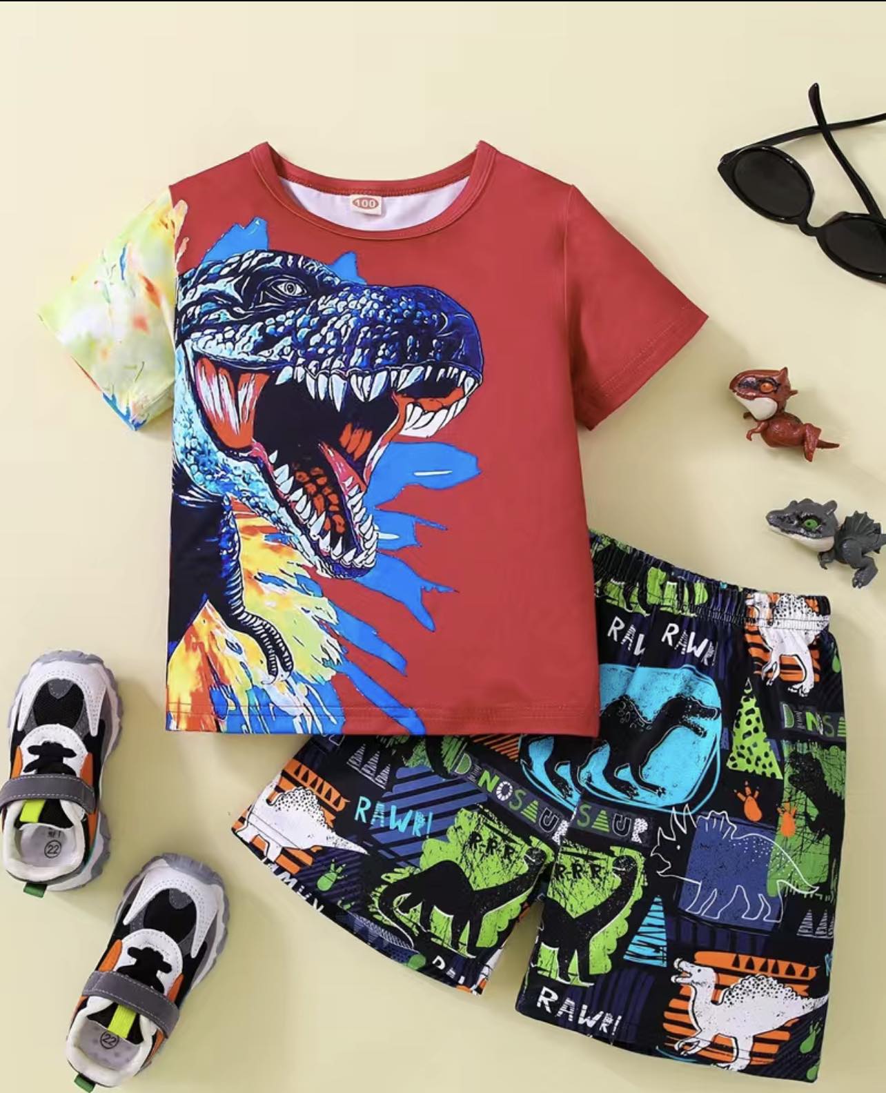 Boy's Red Dino Outfit - EveryNest
