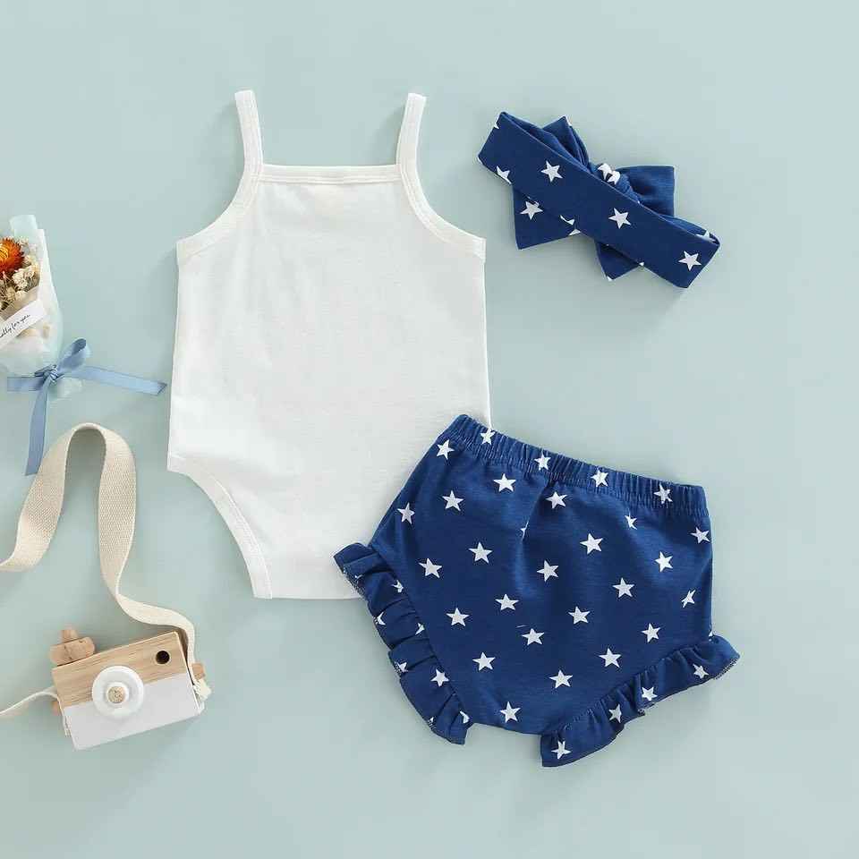 Girl's Patriotic Rainbow America Outfit