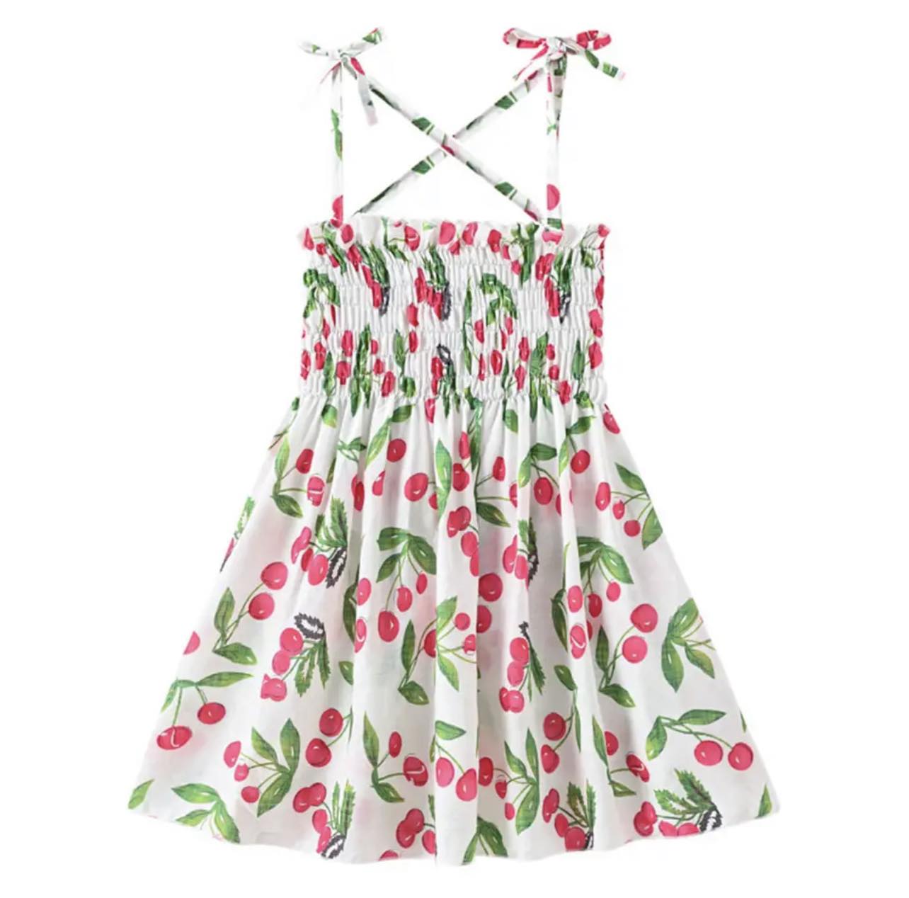 Girl's Cherry Print Dress - EveryNest
