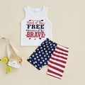 Boy's Patriotic Land of the Free Because of the Brave Outfit