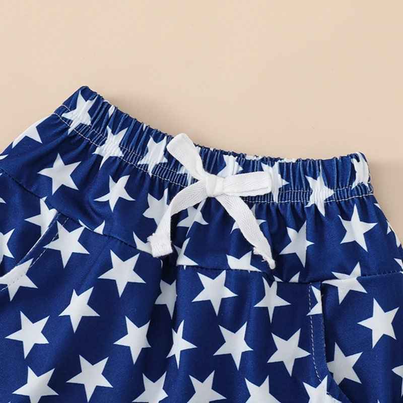 Boy's Fourth of July Patriotic Color Block Outfit
