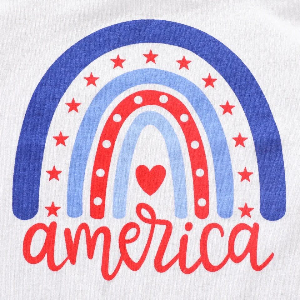 Girl's American Rainbow Outfit - EveryNest