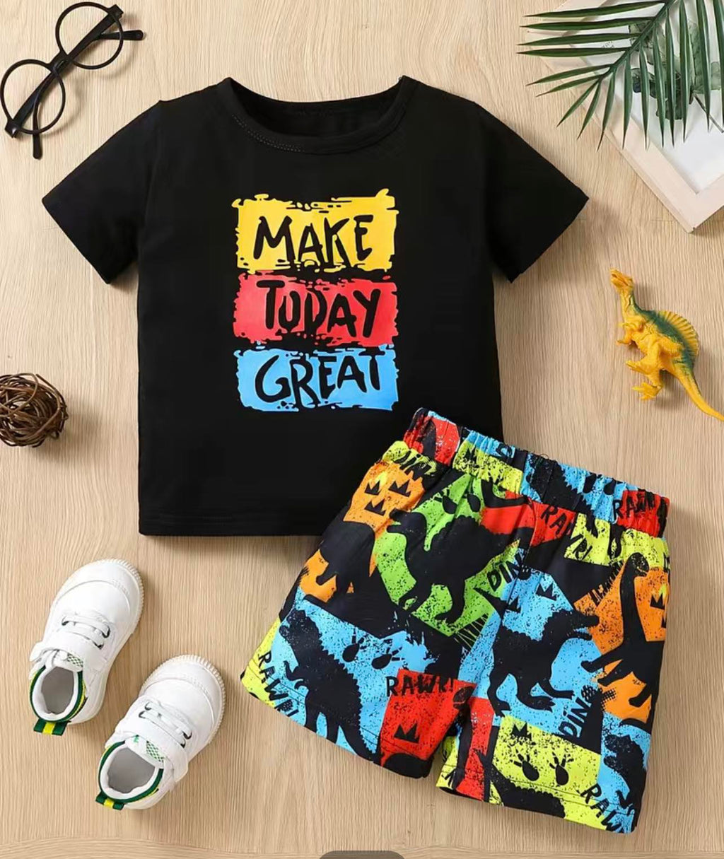 Boy's Dino Make Today Great Outfit - EveryNest