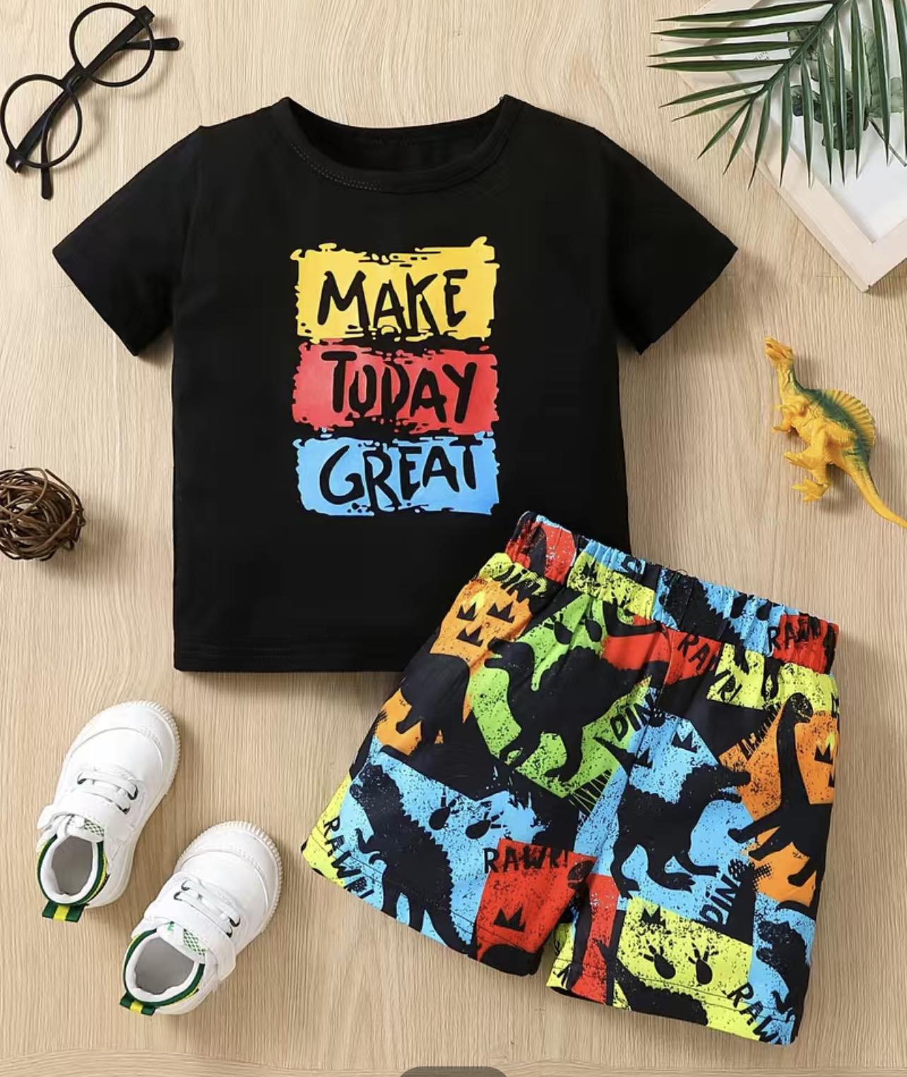 Boy's Dino Make Today Great Outfit - EveryNest