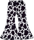 Girl's Cow Print Bell Bottom Pants