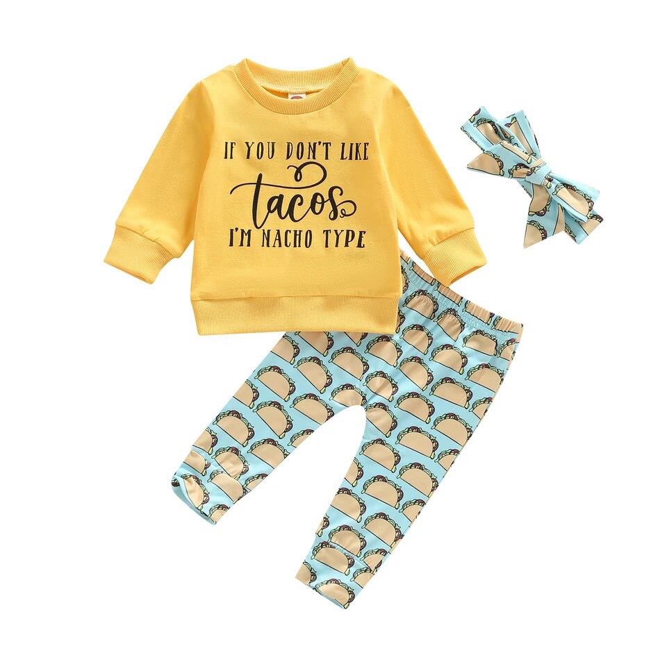 Girl's Nacho Type Pants Outfit - EveryNest