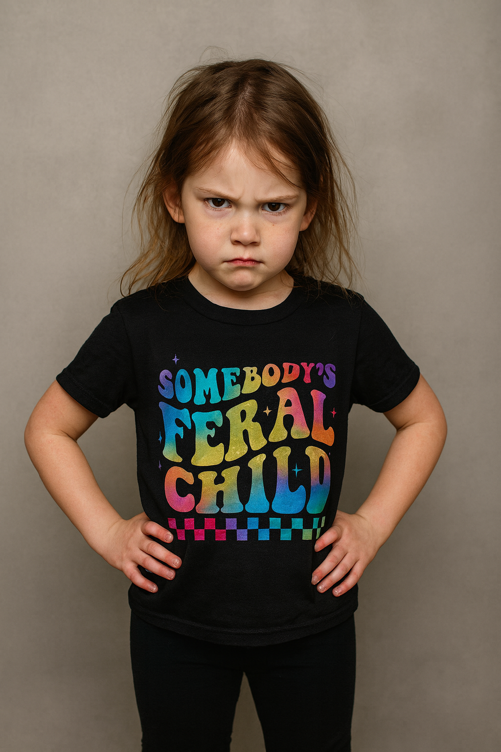 Girl's Somebody's Feral Child Tee Shirt