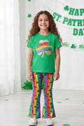 Girls’ Rainbow Shamrock St. Patrick’s Day Outfit