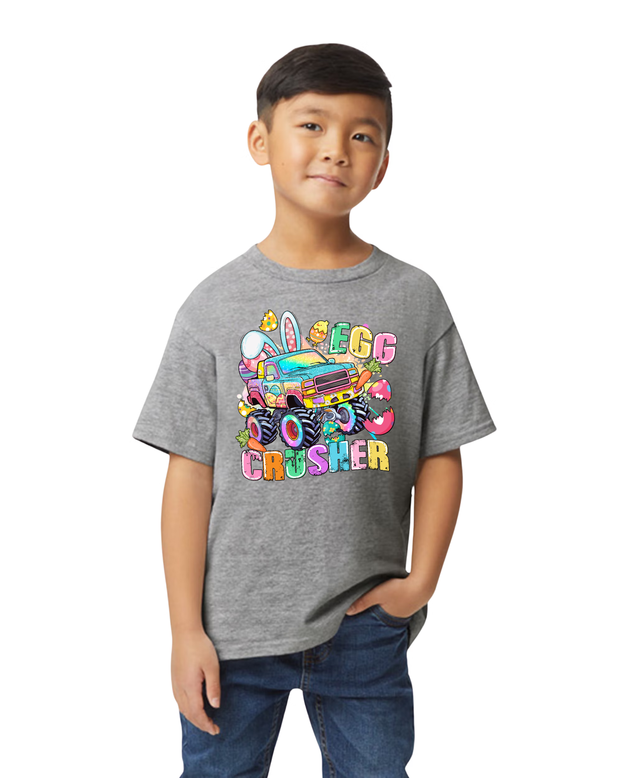 Boy's Easter Egg Crusher Monster Truck Tee Shirt