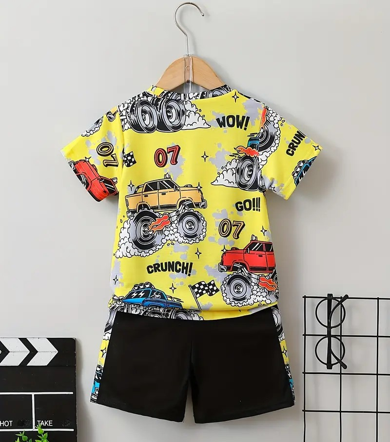 Boy's Yellow Monster Truck Outfit
