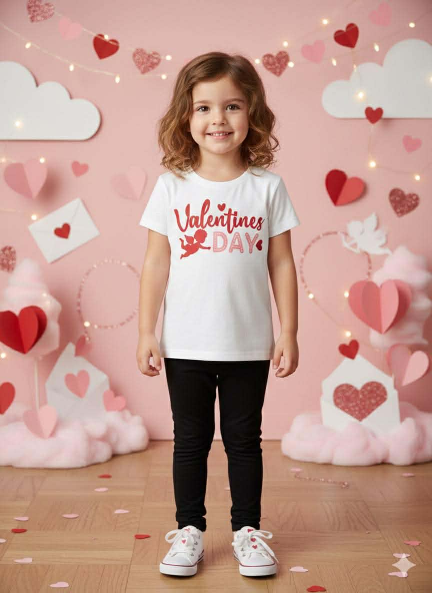 Girl's Handmade Valentine's Day Tees- Short or Long Sleeve Options