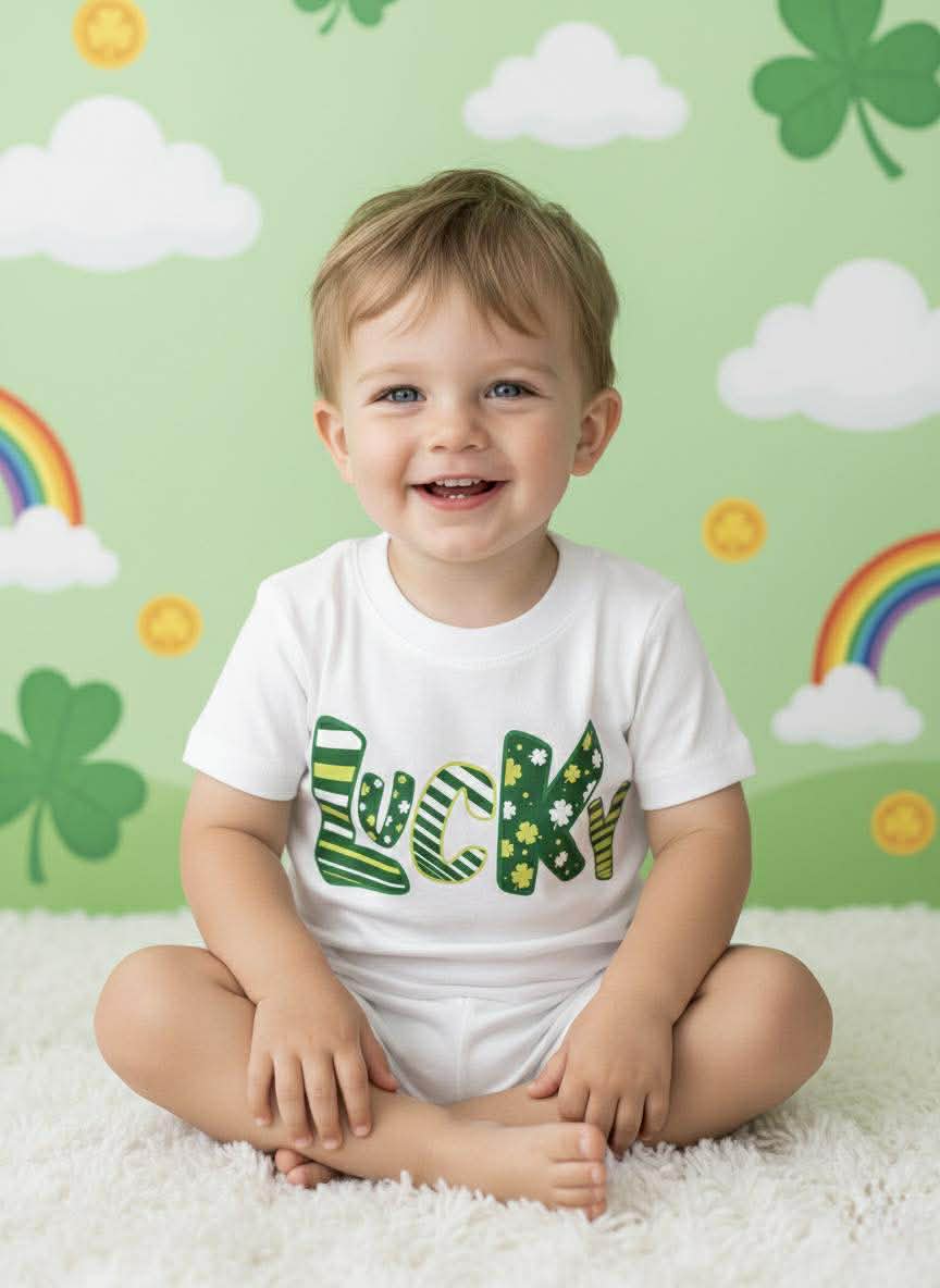One of a Kind Handmade Children's Tees- St. Patrick's Day Collection