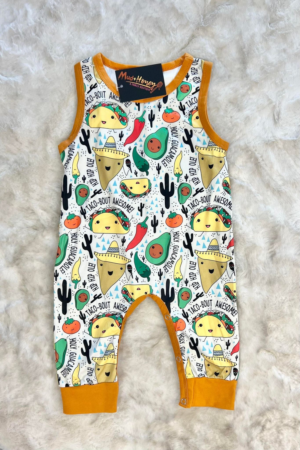 Boy's Taco-Themed Infant Romper