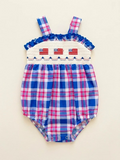 Girl’s 6 Month Patriotic Fourth of July Romper