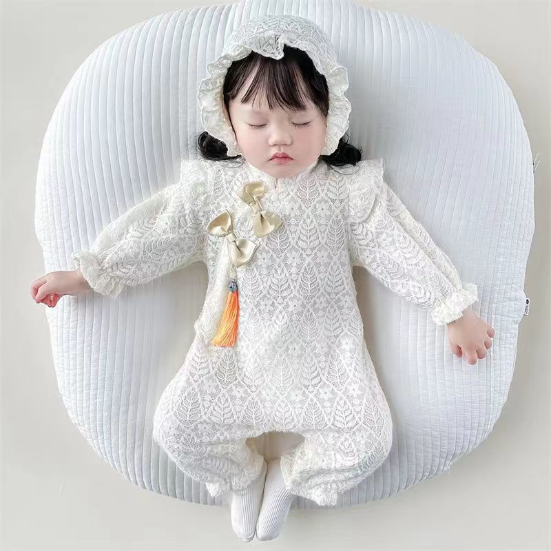 Princess Lace Long-sleeve Children's Romper Bodysuit