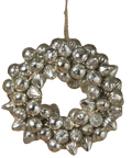 Handblown  Silver Glass Ornament Wreath