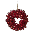 Handblown  Red Glass Ornament Wreath