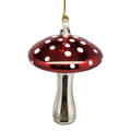 Shiny Cutes Red Mushroom Egyptian Glass Ornament