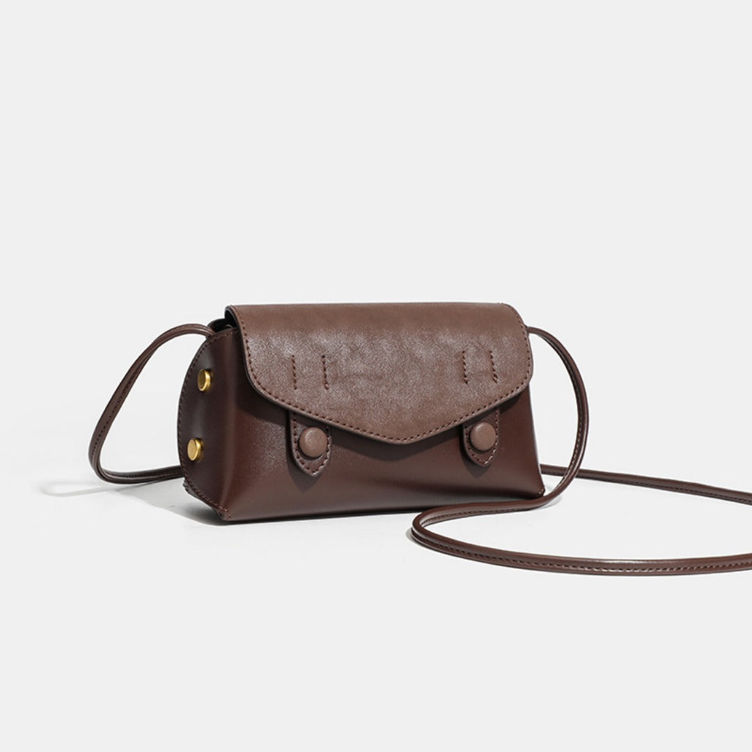 Elegant Coffee Small Square Bag – Versatile Autumn and Winter Messenger Bag for Women