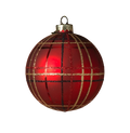100mm Plaid Ball Ornament -