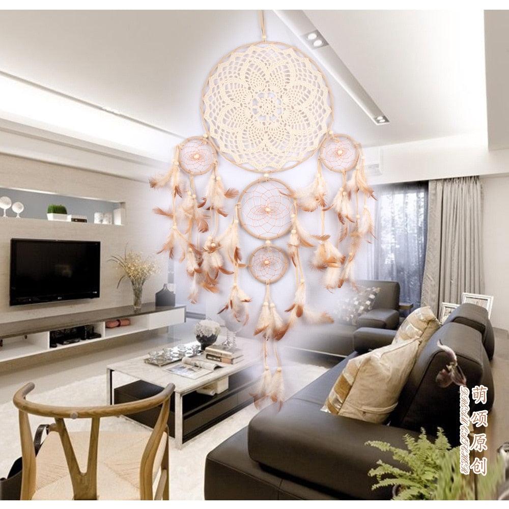 Big Dream Catcher Decor For Home Nordic Decoration Home Kids Room Decoration Wind Chimes Dream Catchers Hanging Dream-catcher For Wedding Festival Photography Gifts