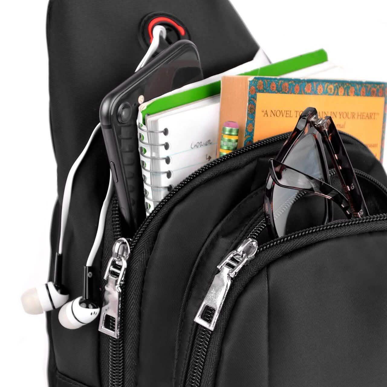 Black Crossbody Shoulder Sling Bag