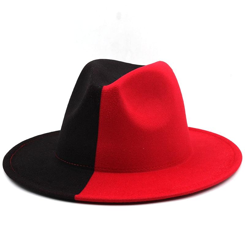 Black White Modern Unisex Fedora Hat Women Unisex Wide Brim Party Cowboy Cap Men Gentleman Wedding Hat Two Colors Fedora Hat Solid Color Wide Brim Winter Autumn Hat