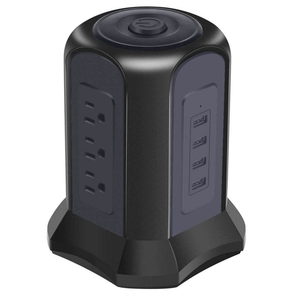 Power Strip Tower with 9 AC-Outlets and 4 USB Charging Ports Switch Control