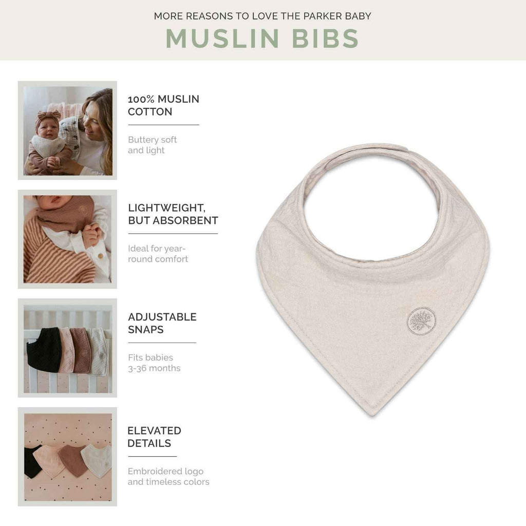 Bliss Muslin Bandana Bibs Set (4-Pack)