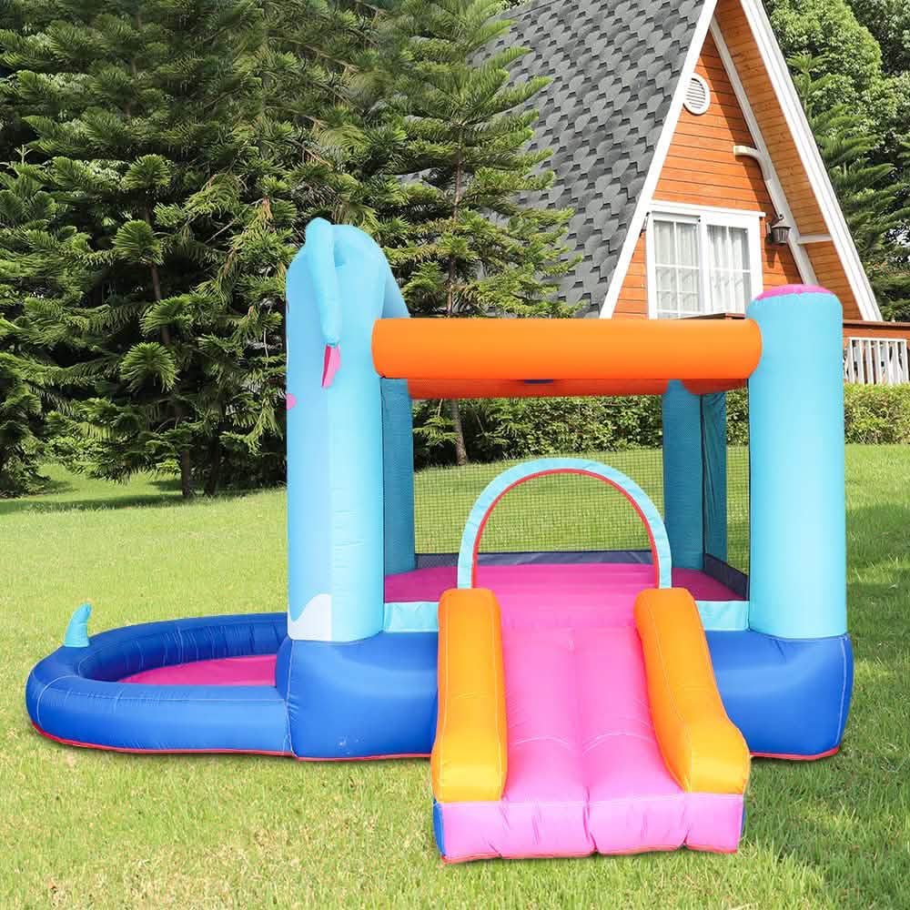 Blue Elephant Bouncy Castle House with 350W Blower