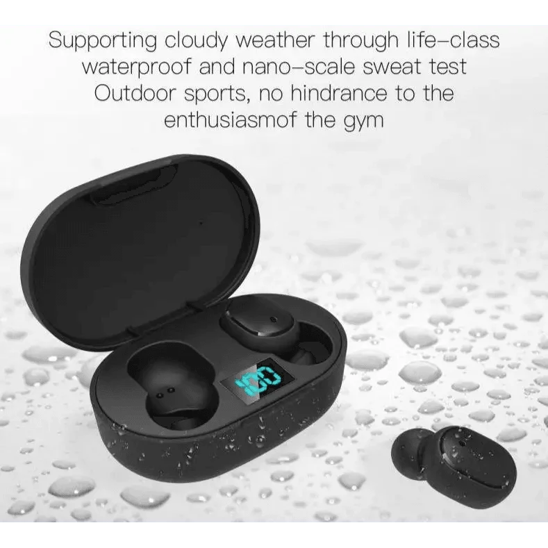 Bluetooth Earphone Wireless Ear Buds 5.0 LED Display Button Control Quality Sound Earphones in-Ear Headphones For Workouts And Running