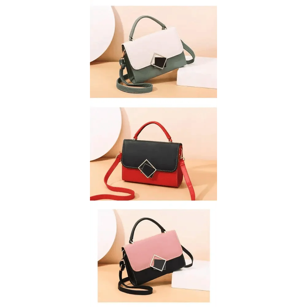Brand New Attractive Candy Color Design PU Leather Crossbody Bags For Women And Girls Nice Shoulder Hand Bag, Travel Handbags, Stylish Phone Purse Mini Flap