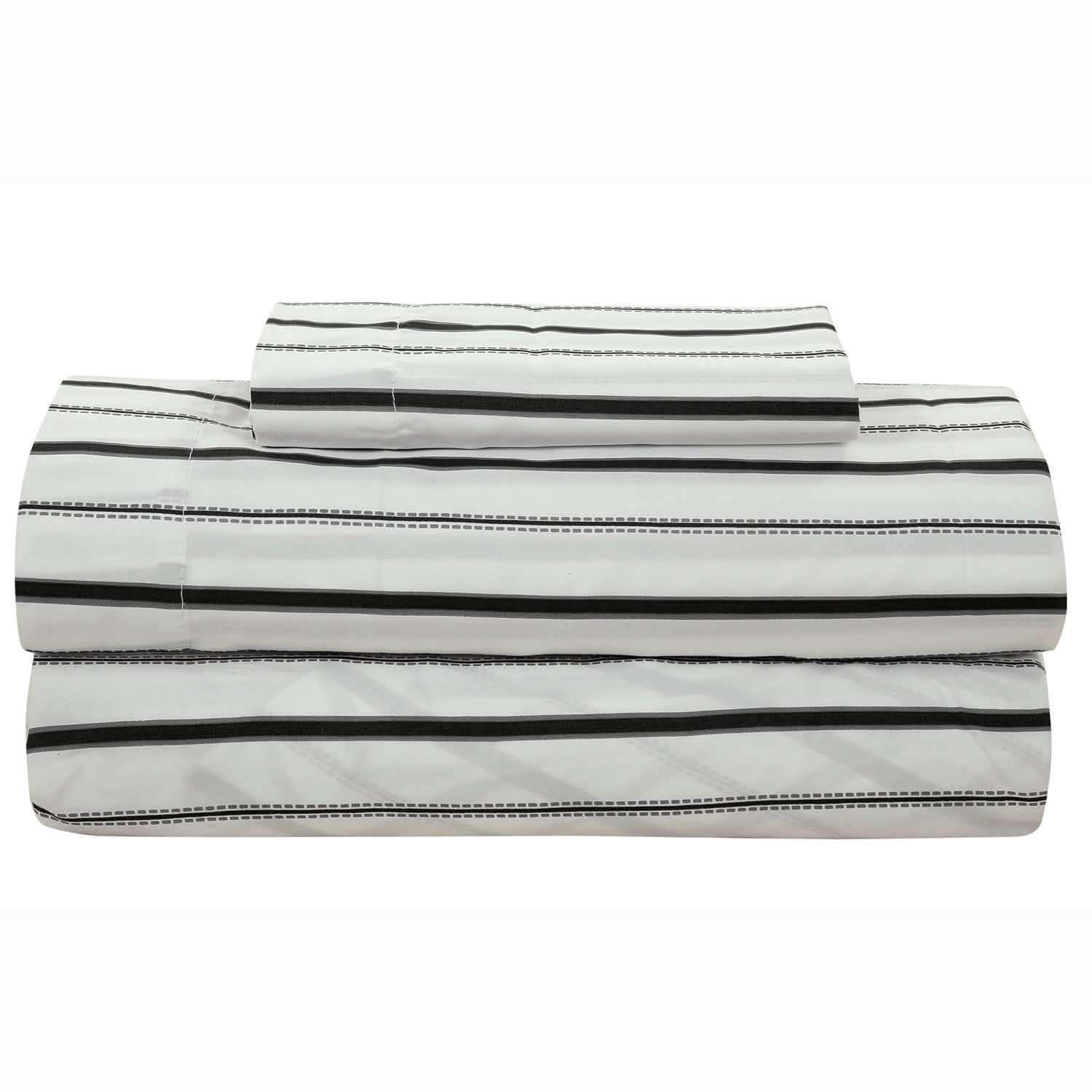 Brooklyn Flat Rugby Stripe Bed-in-a-Bag Set