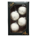 Krebs Value Glass Ball 4 pack - Icicle Drip on Silver