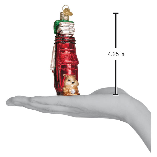 Golf Bag Glass Ornament