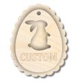 Unfinished Wood Layered Custom Name Easter Egg Gift Tags | 6 Options | 2 Piece | 4"-6" Tall | 1/8" Wood | Wood Craft DIY