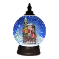 Lighted Spinning Water Globe - Santa in his Sleigh