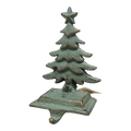 Iron Rustic Tree Stocking Holder - Green