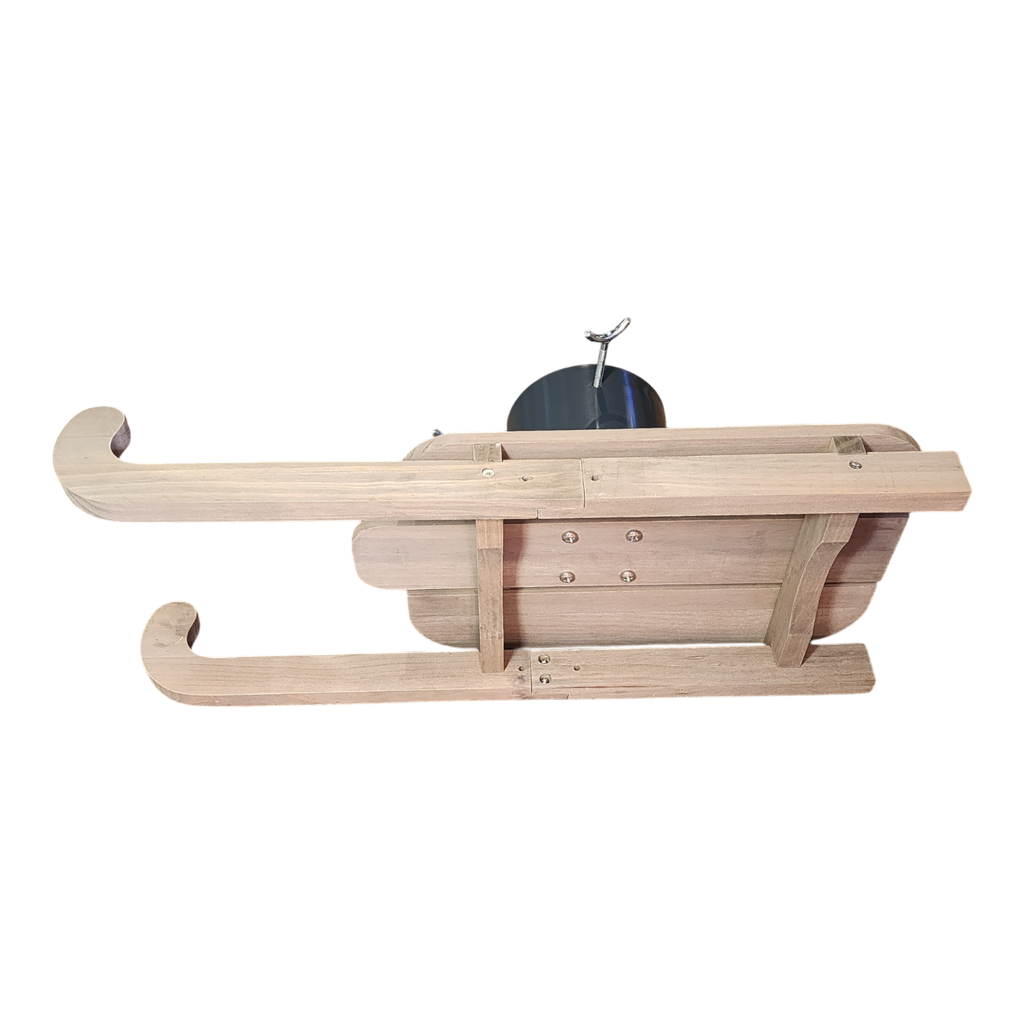 Wooden Runner Sled Tree Stand - Natural