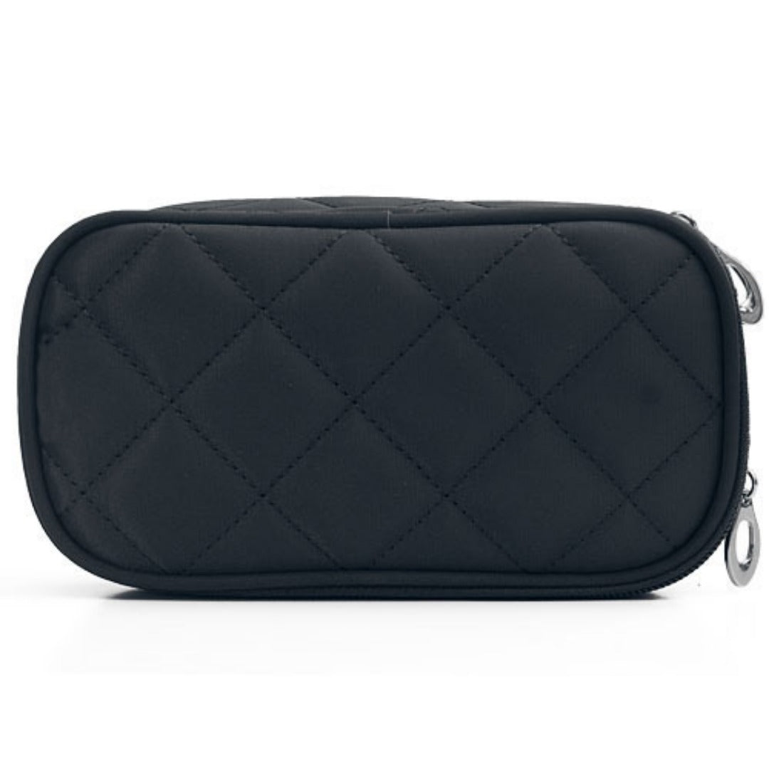 Nylon Cosmetic Bag, Waterproof Geometric Rhombus Cosmetic Wash Bag, makeup bag with compartments for College Dorm Camp Gym