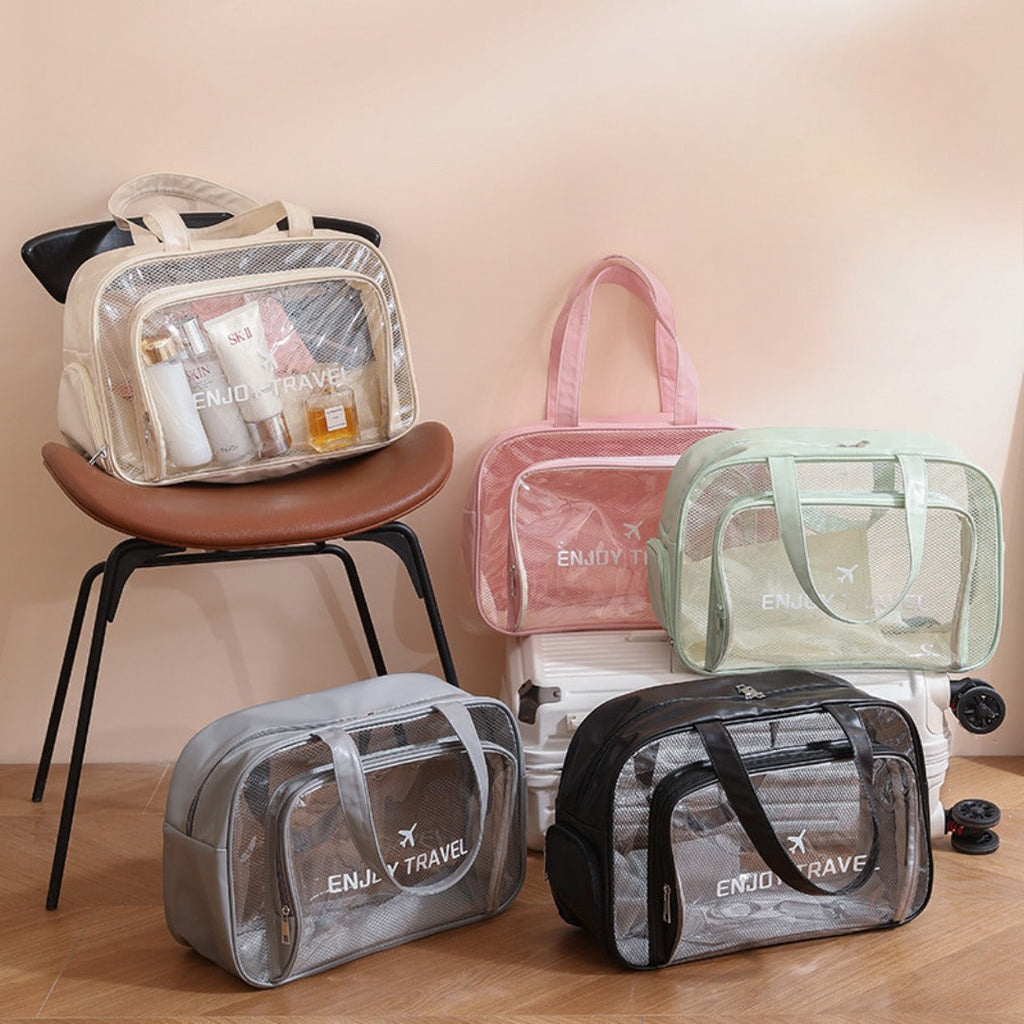Waterproof beach bag, wet and dry separation fitness bag, toiletry bag, storage goggles, swimsuit swimming bag, Transparent Cosmetic Bag,