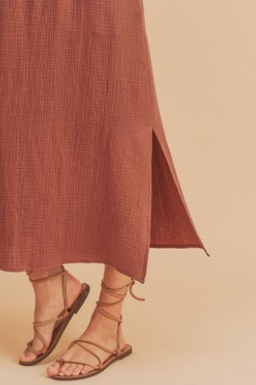Side Slit Round Neck Sleeveless Tank Dress For Women Versatile, Comfortable & Easy to Style for Any Occasion