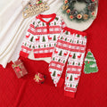 Fashion Boys Teenagers Christmas Printing Suit