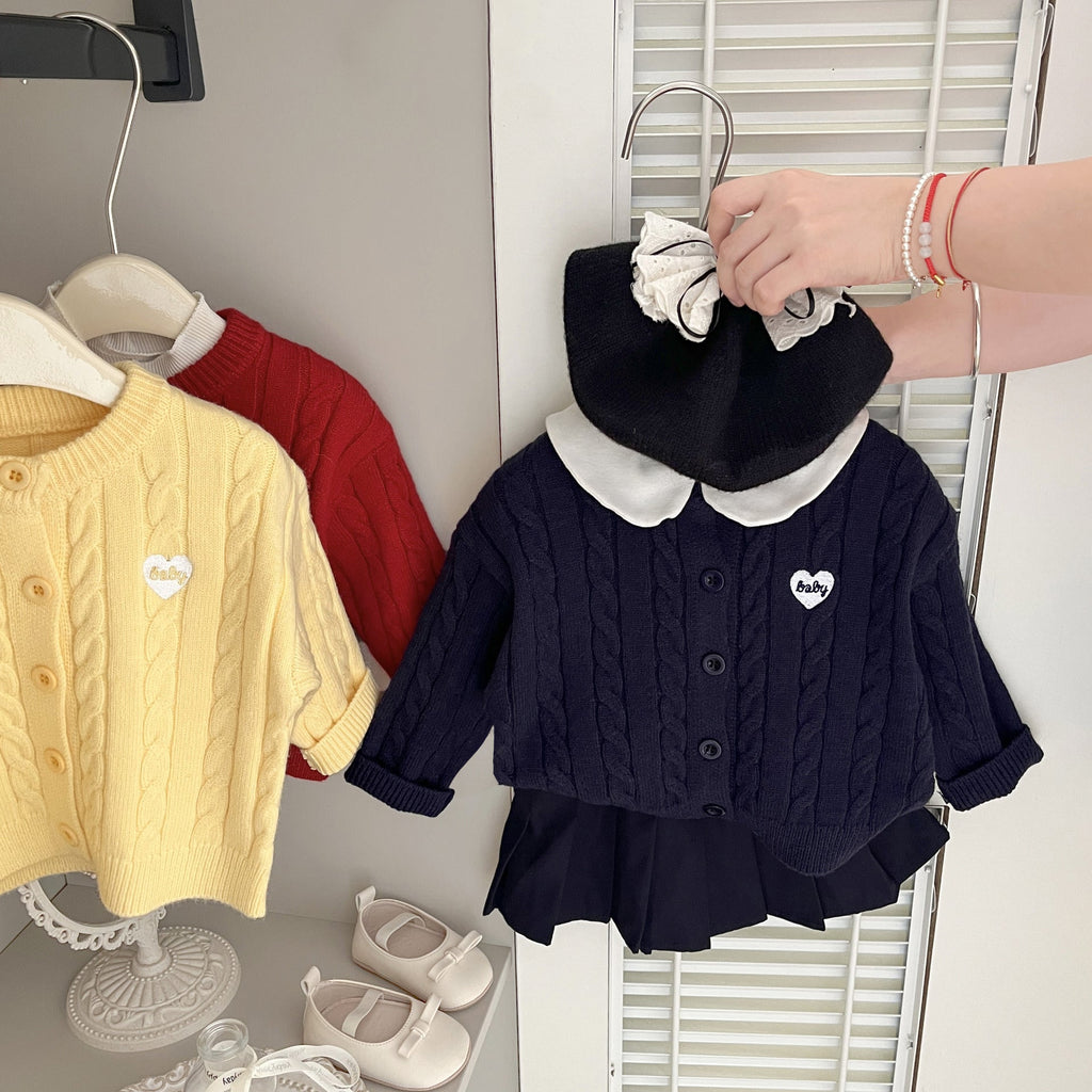 Twist-knit Cardigan Autumn Kids Clothing Outerwear