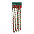 Red, Green and Gold Bead Twisted Garland