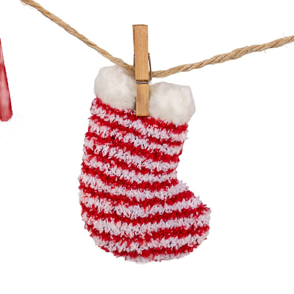 Santa Suit 'Clothesline' Garland - 32 Inches long