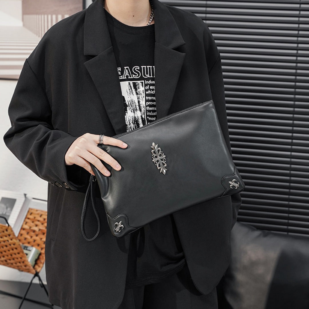 Unisex stylish fashion evening clutch bags rivet messenger bags iPad wrist bags, wristlet purses,