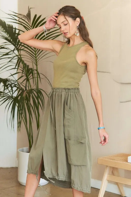 New Drawstring Sleeveless Washed Dress For Women – Casual, Stylish, Unique, Comfortable, Effortlessly Chic
